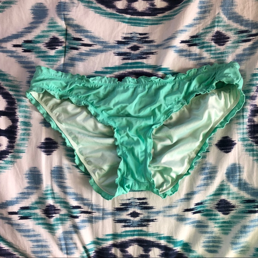 Victoria’s Secret Aqua Ruffle Bikini Bottom